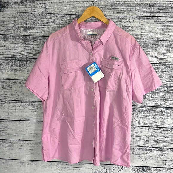 Columbia Tops Nwt Columbia Pfg Short Sleeve Pink Womens Fishing